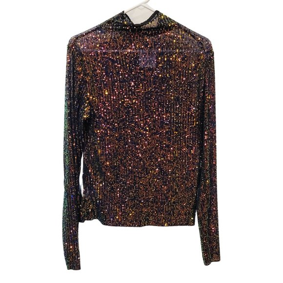 Way Out Sequin Stretch Mock Turtleneck from Gold Dogs - Picture 2 of 7